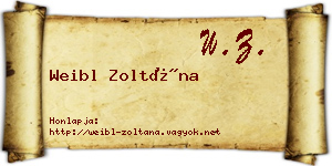 Weibl Zoltána névjegykártya
